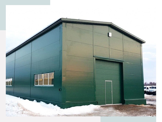 Двускатные ангары в Ржеве